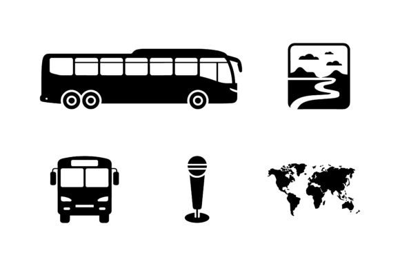 Download Travel &amp; Road Trip Icon Set EPS - Premium Resources